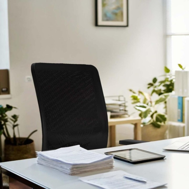 Zulema sincro malla blanca bali azul claro brazos 2D base nailon  ruedas 65mm nailon