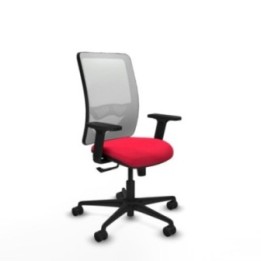 Zulema sincro malla blanca bali rojo brazos 2D base nailon  ruedas 65mm nailon