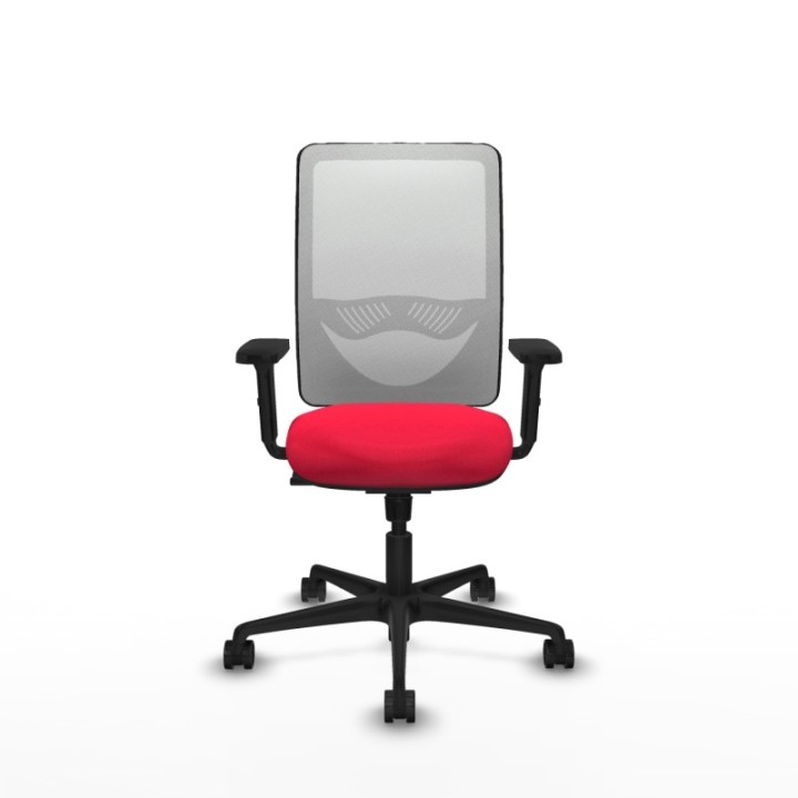 Zulema sincro malla blanca bali rojo brazos 2D base nailon  ruedas 65mm nailon