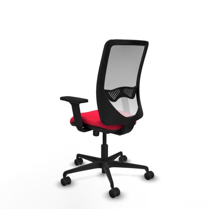 Zulema sincro malla blanca bali rojo brazos 2D base nailon  ruedas 65mm nailon