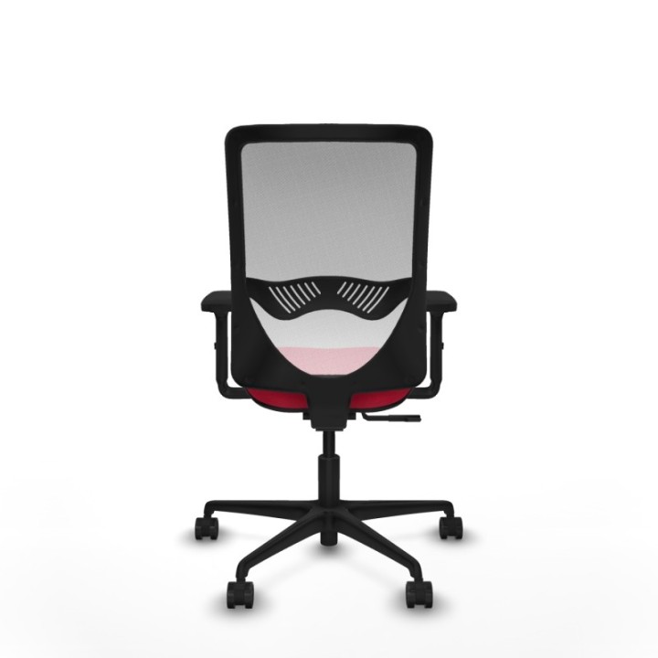 Zulema sincro malla blanca bali rojo brazos 2D base nailon  ruedas 65mm nailon