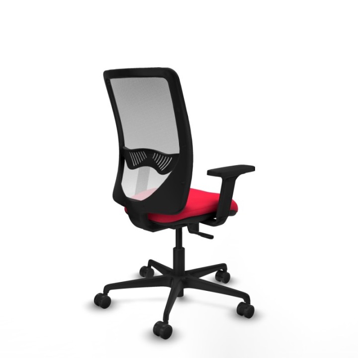 Zulema sincro malla blanca bali rojo brazos 2D base nailon  ruedas 65mm nailon