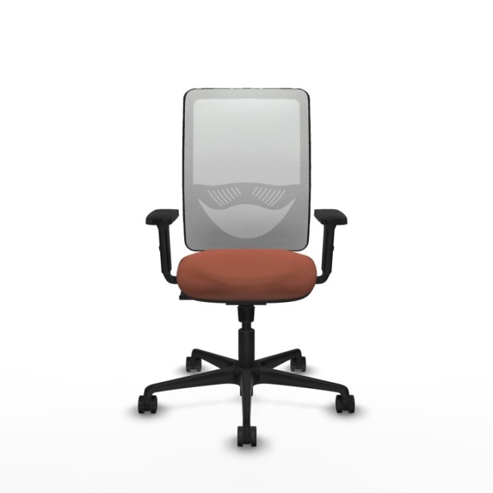 Zulema sincro malla blanca bali marrón brazos 2D base nailon  ruedas 65mm nailon