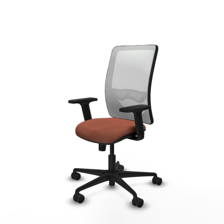 Zulema sincro malla blanca bali marrón brazos 2D base nailon  ruedas 65mm nailon