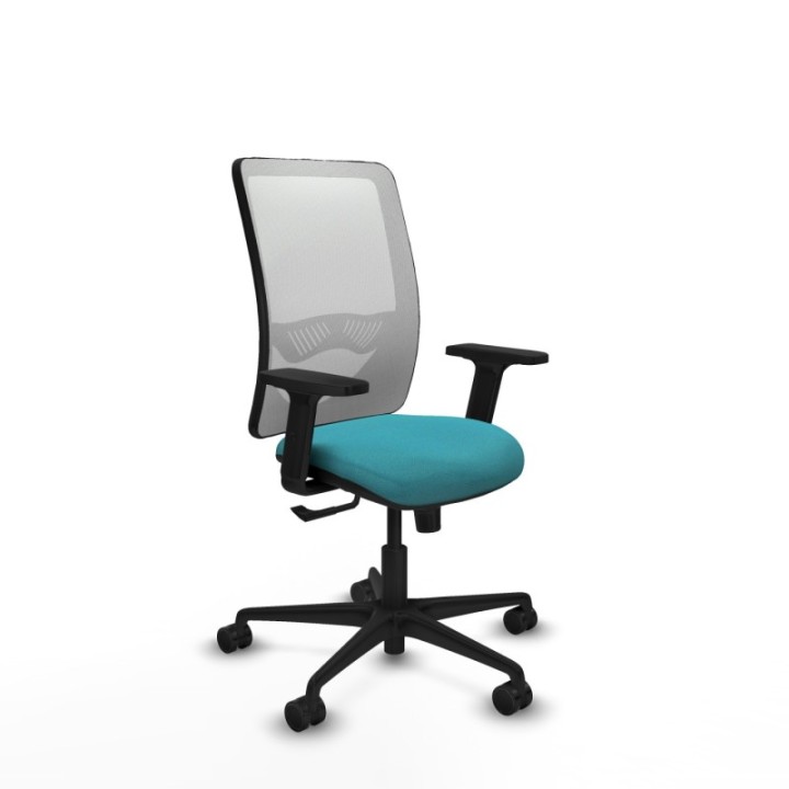 Zulema sincro malla blanca bali turquesa brazos 2D base nailon  ruedas 65mm nailon