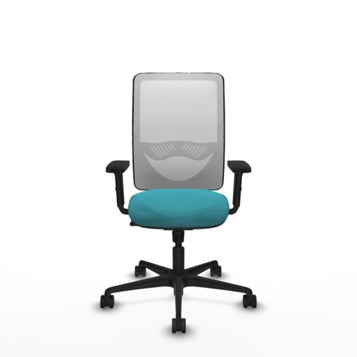 Zulema sincro malla blanca bali turquesa brazos 2D base nailon  ruedas 65mm nailon