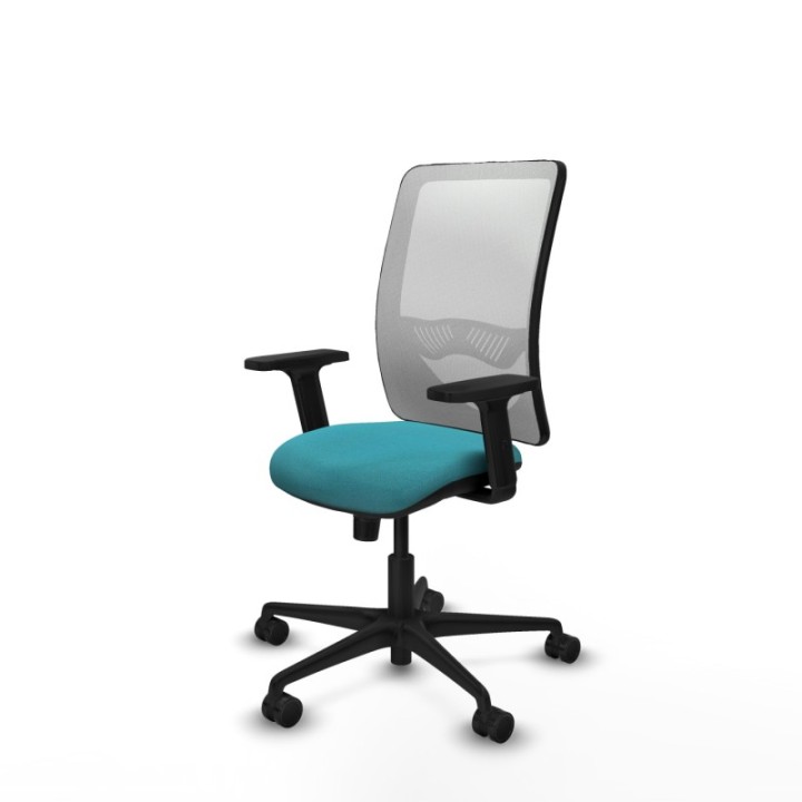 Zulema sincro malla blanca bali turquesa brazos 2D base nailon  ruedas 65mm nailon