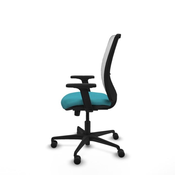 Zulema sincro malla blanca bali turquesa brazos 2D base nailon  ruedas 65mm nailon