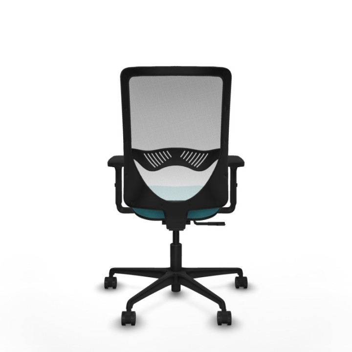 Zulema sincro malla blanca bali turquesa brazos 2D base nailon  ruedas 65mm nailon