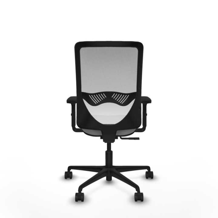 Zulema sincro malla blanca bali gris claro brazos 2D base nailon  ruedas 65mm nailon