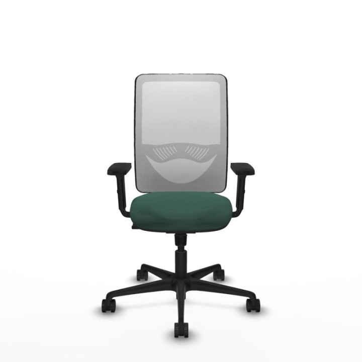 Zulema sincro malla blanca bali verde botella brazos 2D base nailon  ruedas 65mm nailon