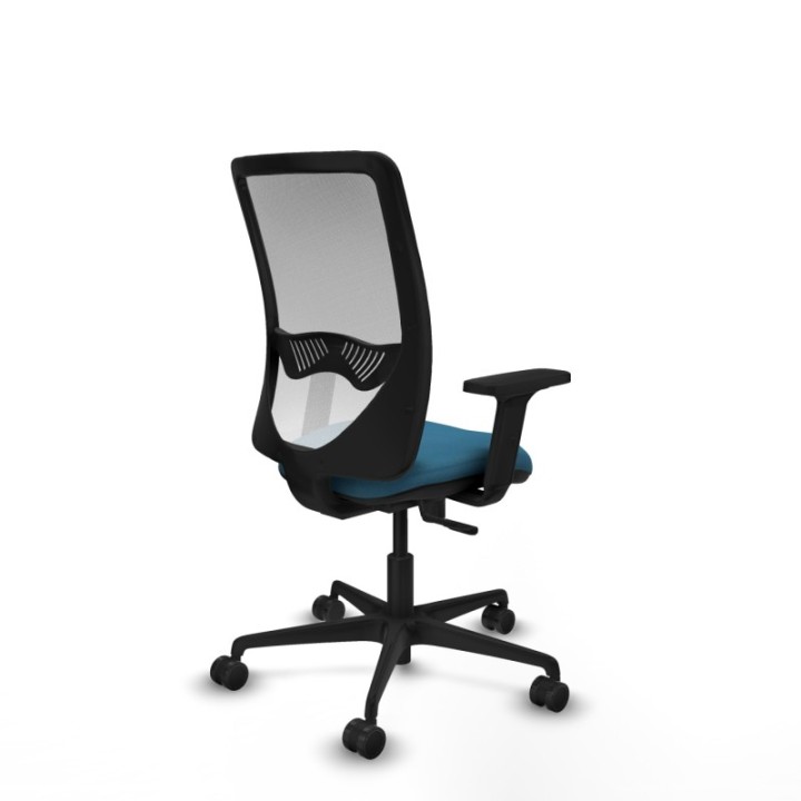 Zulema sincro malla blanca bali verde petroleo brazos 2D base nailon  ruedas 65mm nailon