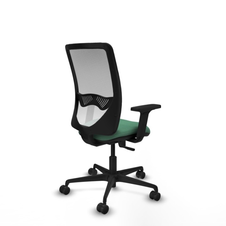 Zulema sincro malla blanca bali verde esmeralda brazos 2D base nailon  ruedas 65mm nailon