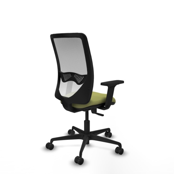 Zulema sincro malla blanca bali verde oliva brazos 2D base nailon  ruedas 65mm nailon