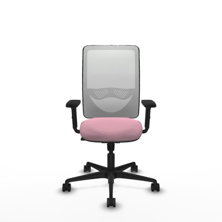 Zulema sincro malla blanca bali rosa brazos 2D base nailon  ruedas 65mm nailon