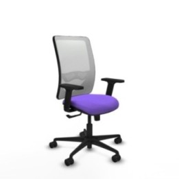 Zulema sincro malla blanca bali lila brazos 2D base nailon  ruedas 65mm nailon