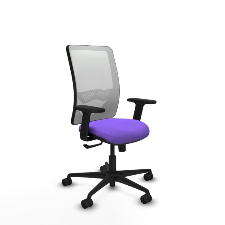 Zulema sincro malla blanca bali lila brazos 2D base nailon  ruedas 65mm nailon