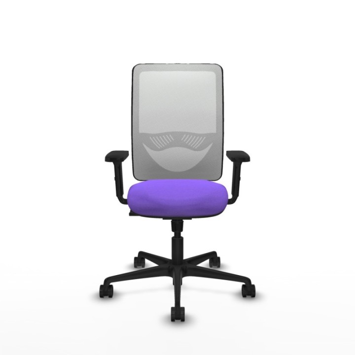 Zulema sincro malla blanca bali lila brazos 2D base nailon  ruedas 65mm nailon