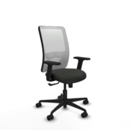 Zulema sincro malla blanca bali negro brazos 2D base nailon  ruedas 65mm nailon