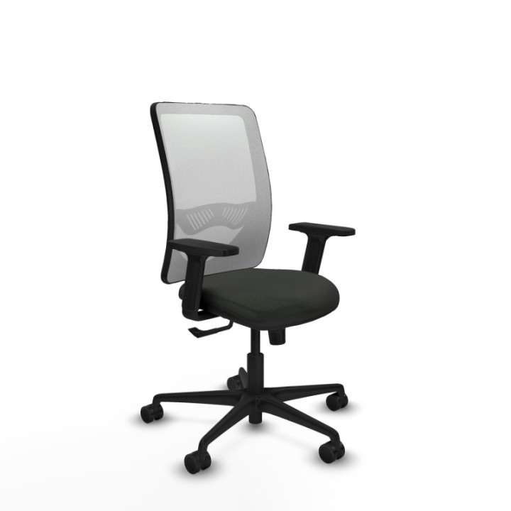 Zulema sincro malla blanca bali negro brazos 2D base nailon  ruedas 65mm nailon