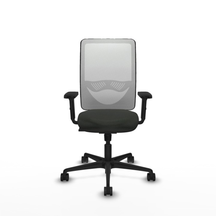 Zulema sincro malla blanca bali negro brazos 2D base nailon  ruedas 65mm nailon