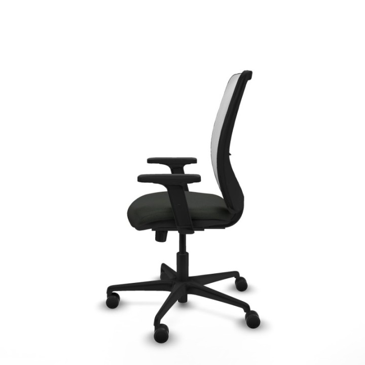 Zulema sincro malla blanca bali negro brazos 2D base nailon  ruedas 65mm nailon