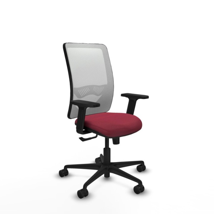 Zulema sincro malla blanca bali granate brazos 2D base nailon  ruedas 65mm nailon