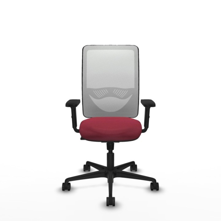 Zulema sincro malla blanca bali granate brazos 2D base nailon  ruedas 65mm nailon