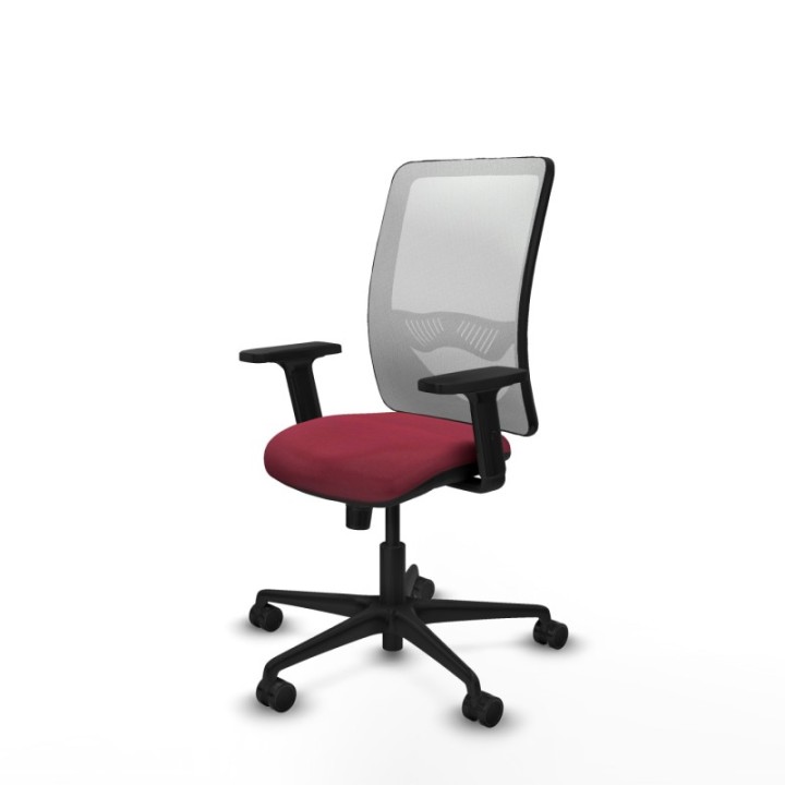 Zulema sincro malla blanca bali granate brazos 2D base nailon  ruedas 65mm nailon