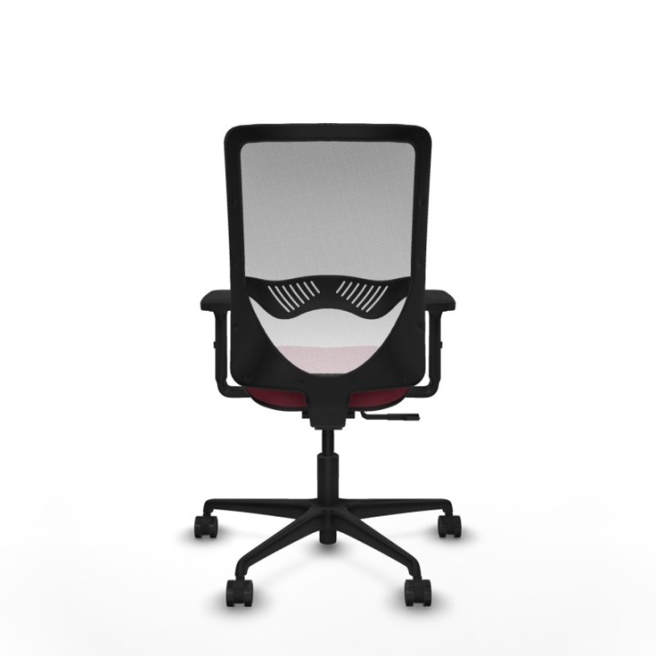 Zulema sincro malla blanca bali granate brazos 2D base nailon  ruedas 65mm nailon