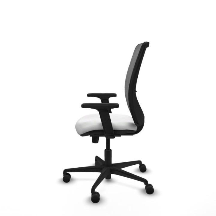 Zulema sincro malla gris bali blanco brazos 2D base nailon  ruedas 65mm nailon