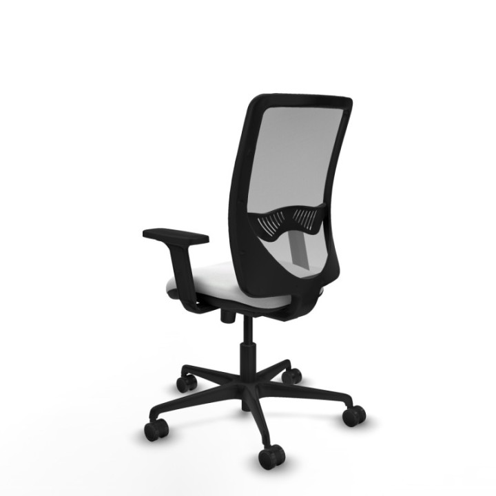 Zulema sincro malla gris bali blanco brazos 2D base nailon  ruedas 65mm nailon