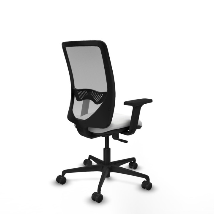 Zulema sincro malla gris bali blanco brazos 2D base nailon  ruedas 65mm nailon