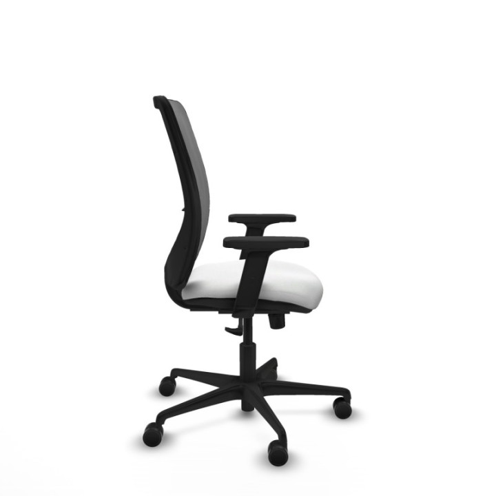 Zulema sincro malla gris bali blanco brazos 2D base nailon  ruedas 65mm nailon