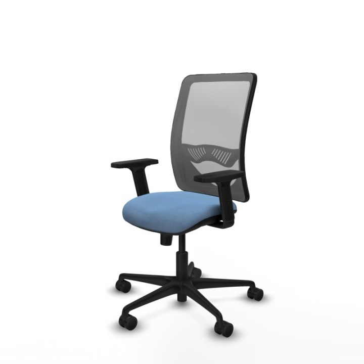 Zulema sincro malla gris bali azul cielo brazos 2D base nailon  ruedas 65mm nailon