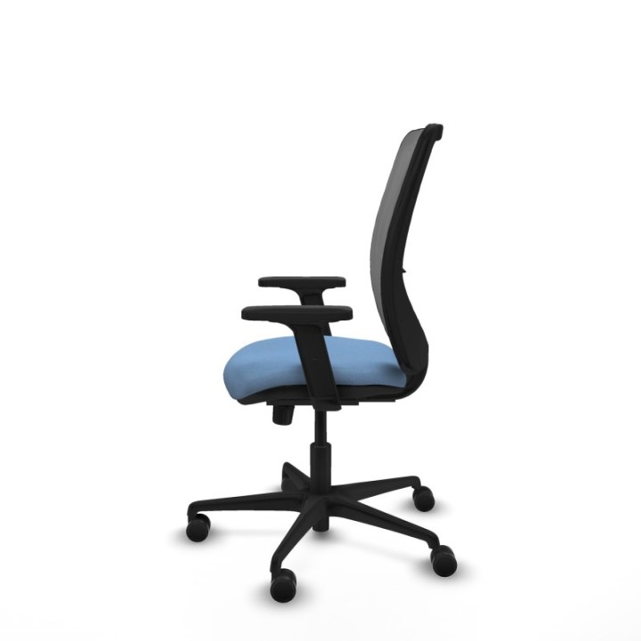 Zulema sincro malla gris bali azul cielo brazos 2D base nailon  ruedas 65mm nailon