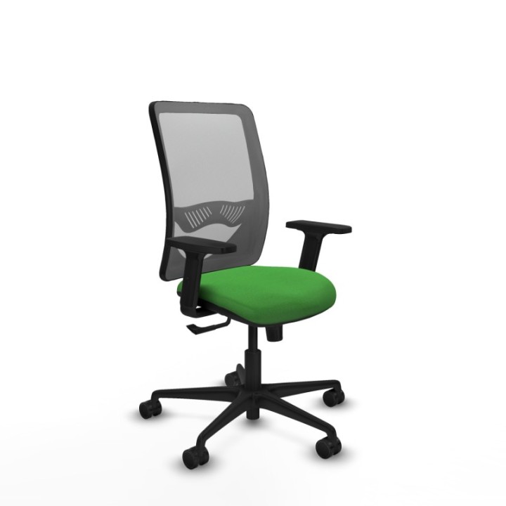 Zulema sincro malla gris bali verde brazos 2D base nailon  ruedas 65mm nailon