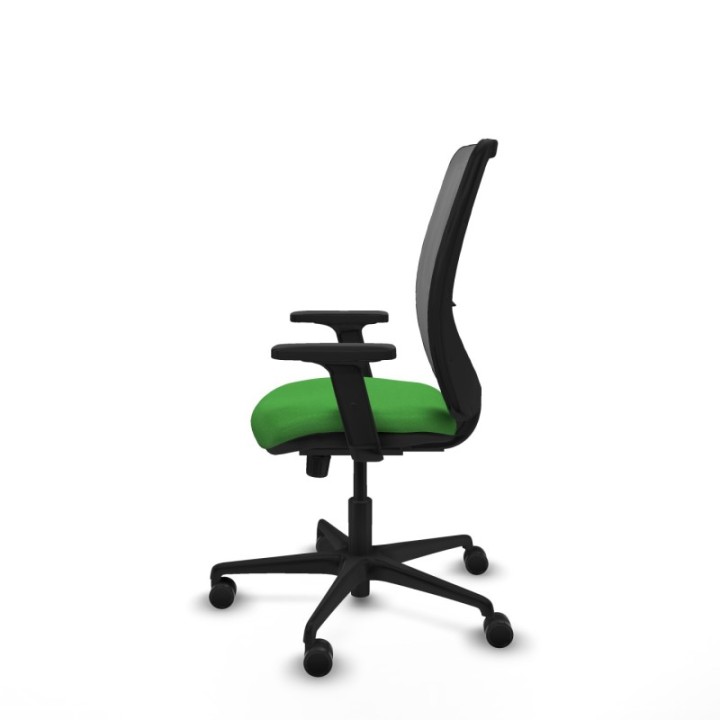 Zulema sincro malla gris bali verde brazos 2D base nailon  ruedas 65mm nailon