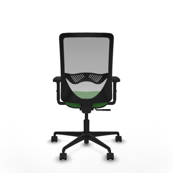 Zulema sincro malla gris bali verde brazos 2D base nailon  ruedas 65mm nailon