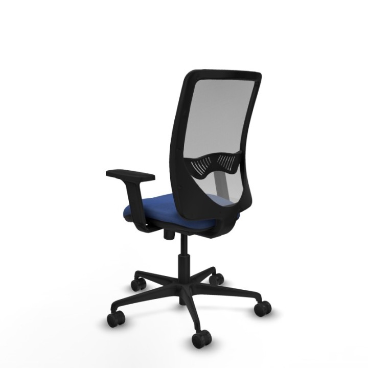 Zulema sincro malla gris bali azul marino brazos 2D base nailon  ruedas 65mm nailon