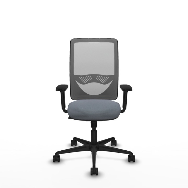 Zulema sincro malla gris bali gris brazos 2D base nailon  ruedas 65mm nailon