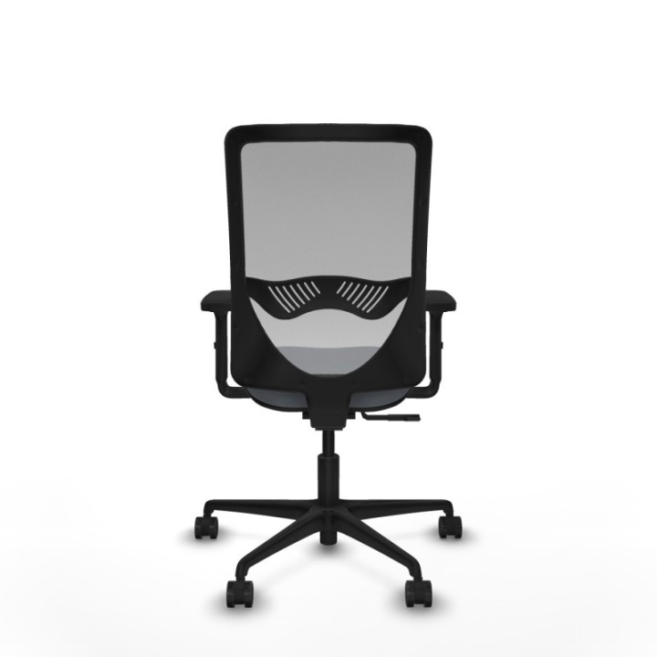 Zulema sincro malla gris bali gris brazos 2D base nailon  ruedas 65mm nailon