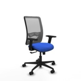 Zulema sincro malla gris bali azul brazos 2D base nailon  ruedas 65mm nailon