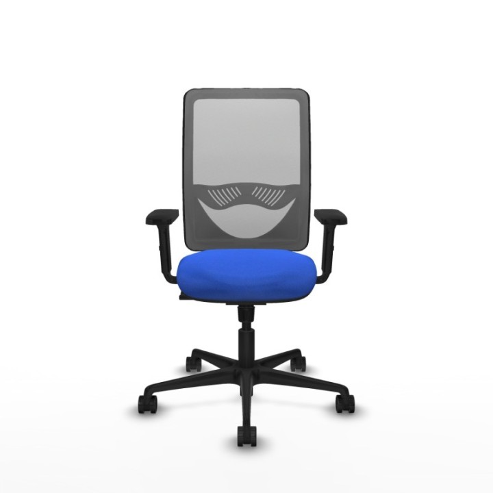 Zulema sincro malla gris bali azul brazos 2D base nailon  ruedas 65mm nailon