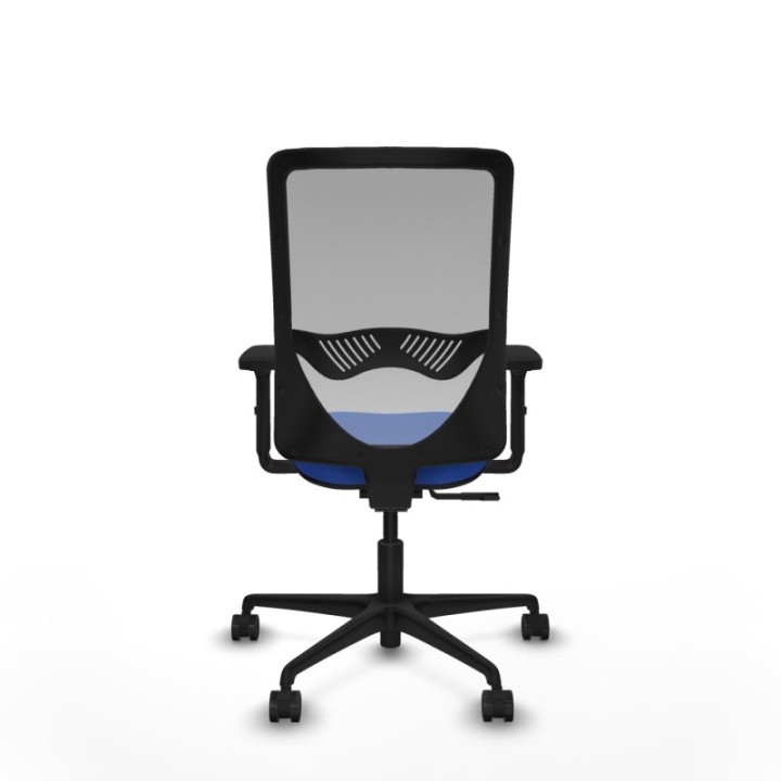 Zulema sincro malla gris bali azul brazos 2D base nailon  ruedas 65mm nailon