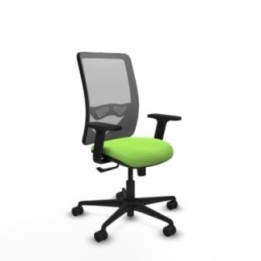 Zulema sincro malla gris bali pistacho brazos 2D base nailon  ruedas 65mm nailon