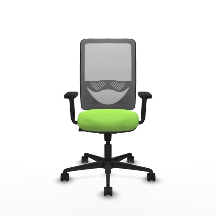 Zulema sincro malla gris bali pistacho brazos 2D base nailon  ruedas 65mm nailon