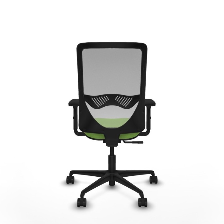 Zulema sincro malla gris bali pistacho brazos 2D base nailon  ruedas 65mm nailon