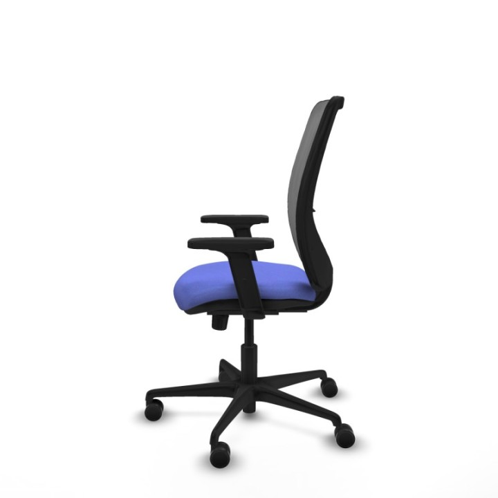 Zulema sincro malla gris bali azul claro brazos 2D base nailon  ruedas 65mm nailon