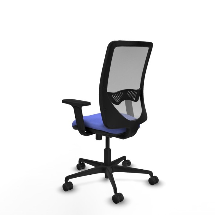 Zulema sincro malla gris bali azul claro brazos 2D base nailon  ruedas 65mm nailon